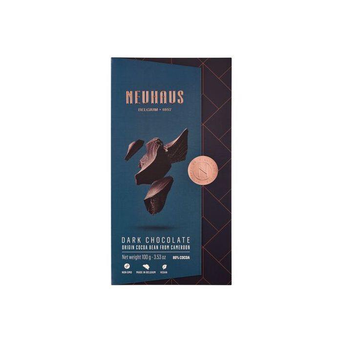 NEUHAUS: 80 Percent Dark Chocolate Cameroon Tablet, 3.53 oz
