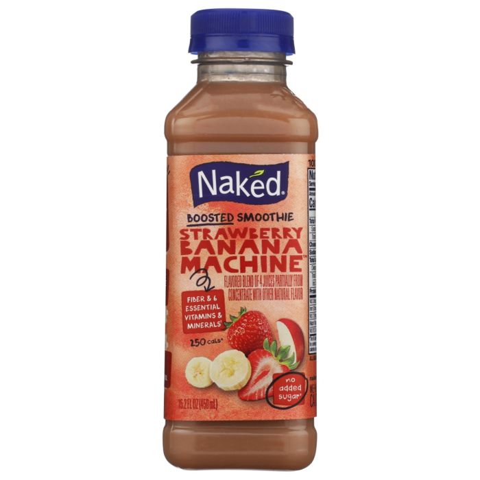 NAKED JUICE: Boosted Smoothie Strawberry Banana Machine, 15.2 oz