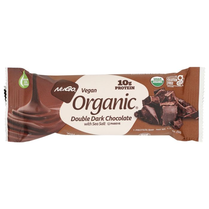 NUGO: Organic Double Dark Chocolate, 1.76 oz