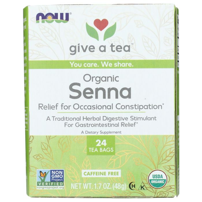 NOW GIVE A TEA: Organic Senna Tea, 1.7 oz