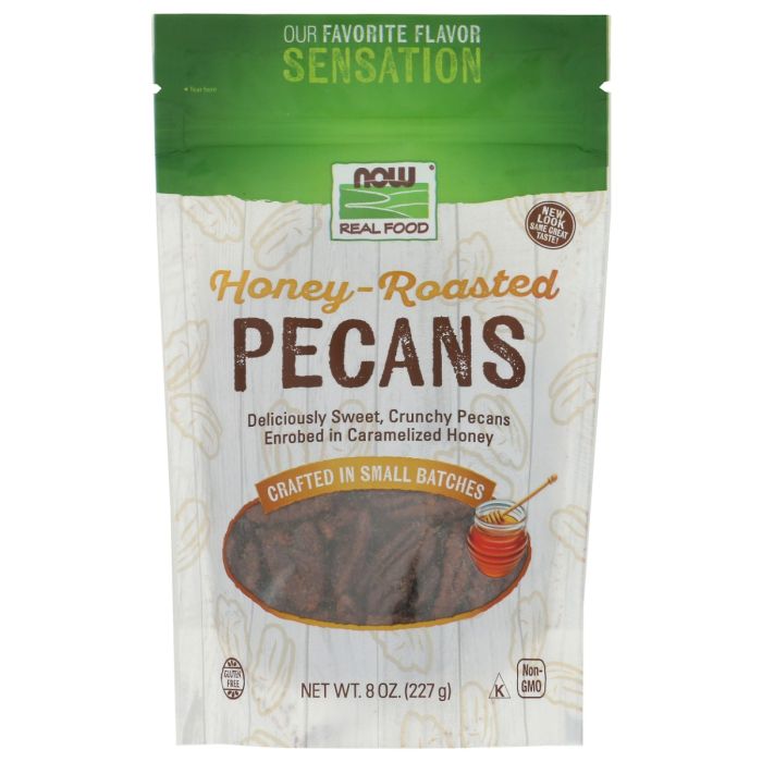 NOW: Honey Roasted Pecans, 8 oz