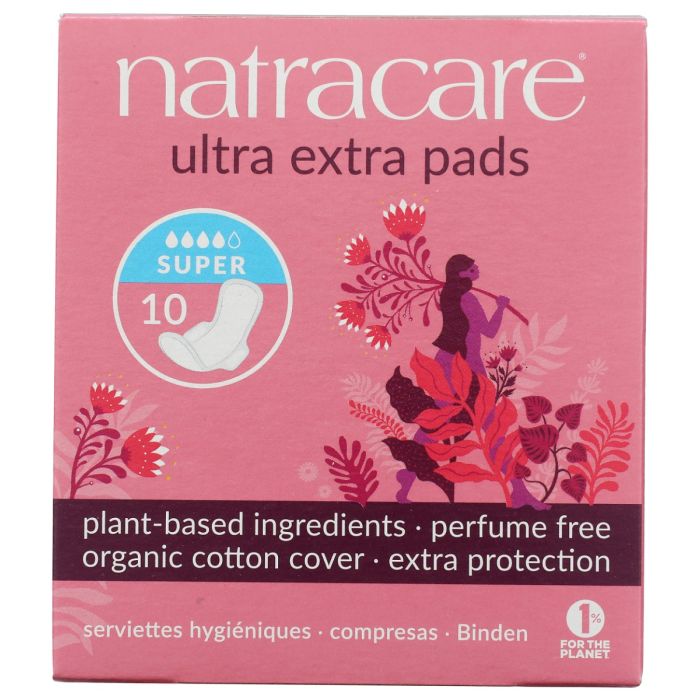 NATRACARE: Ultra Extra Super Pads with Wings, 10 ct