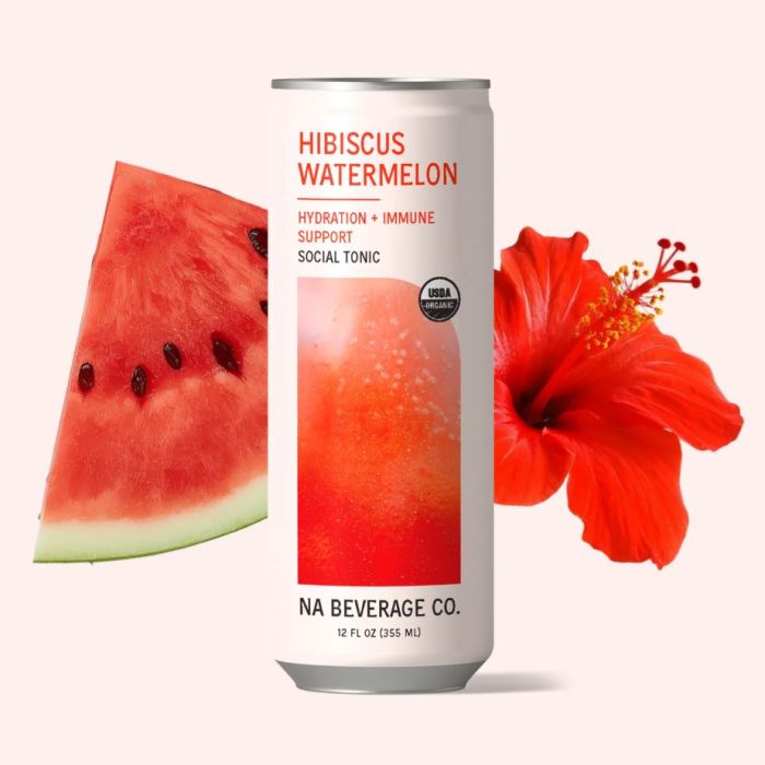 NA BEVERAGE CO: Hibiscus Watermelon Social Tonic, 12 fo