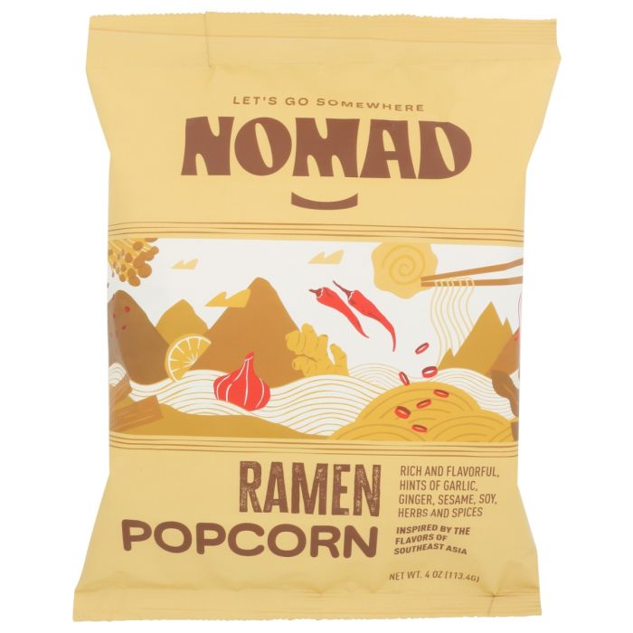 NOMAD SNACKS: Ramen Popcorn, 4 oz