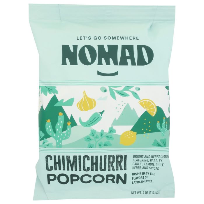 NOMAD SNACKS: Chimichurri Popcorn, 4 oz