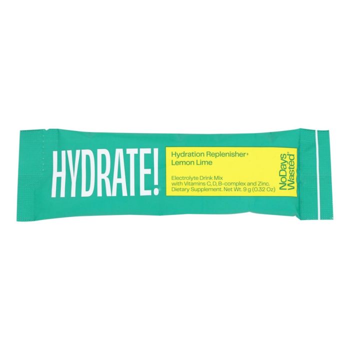 NO DAYS WASTED: Hydration Replenisher Lemon Lime, 9 gm