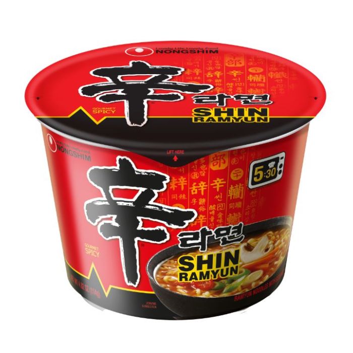 NONG SHIM: Shin Nooodles Big Bowl Cup, 4.02 oz
