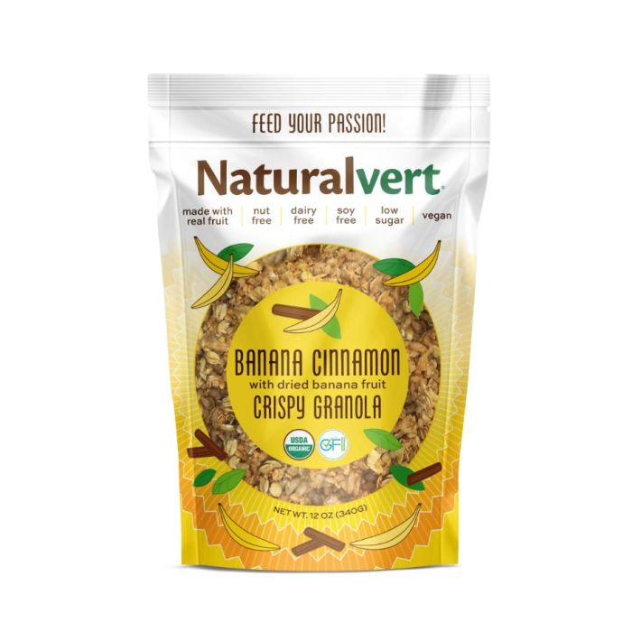 NATURALVERT: Banana Cinnamon Crispy Granola, 12 oz