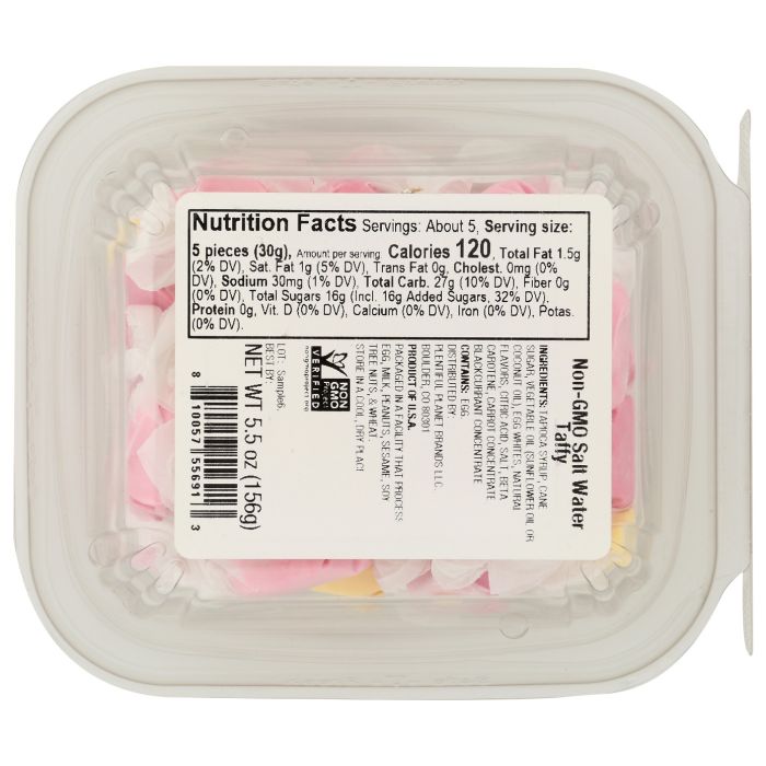 NO LABEL: Non GMO Tafffy Candy Tub, 5.5 oz