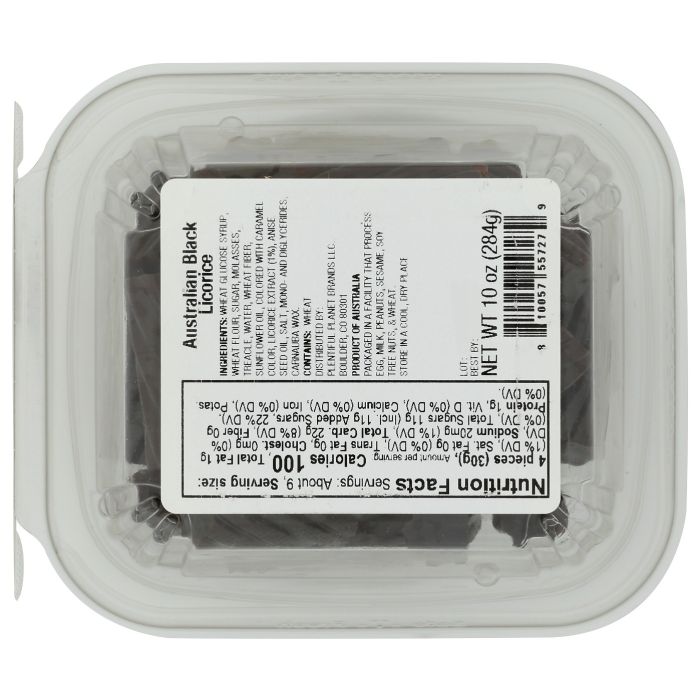 NO LABEL: Non GMO Australian Black Licorice Tub, 10 oz
