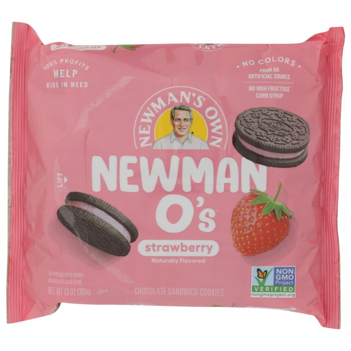 NEWMANS OWN: Strawberry Os Cookies, 13 oz