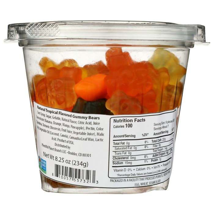 NO LABEL: Tropical Gummy Bears Cup, 8.25 oz