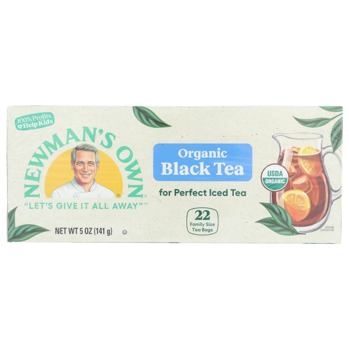 NEWMANS OWN ORGANIC: Organic Family Size Black Tea 22 Count, 4.95 oz