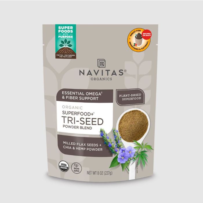 NAVITAS: Organic Superfood Plus Tri Seed Powder Blend, 8 oz