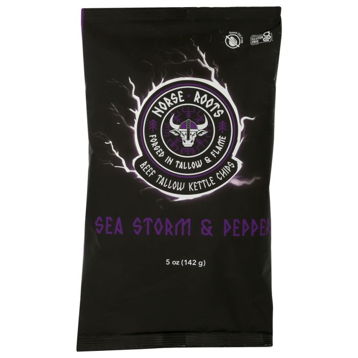 NORSE ROOTS: Sea Storm and Pepper Beef Tallow Chips, 5 oz