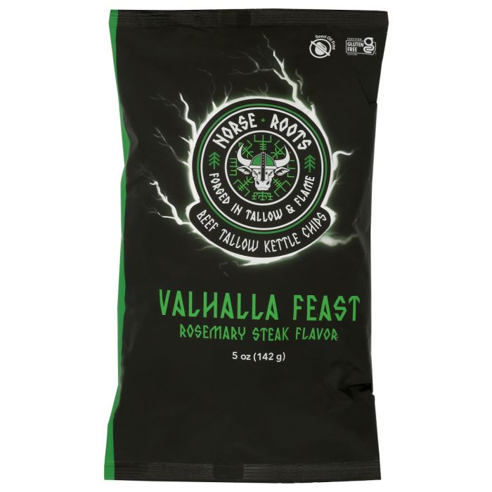 NORSE ROOTS: Valhalla Feast Beef Tallow Chips, 5 oz