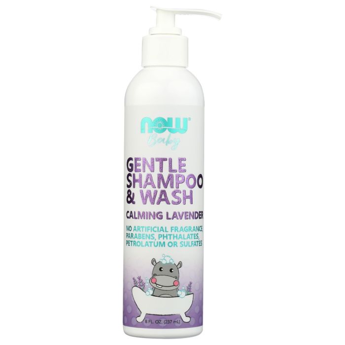 NOW: Calming Lavender Gentle Baby Shampoo and Wash, 8 fo