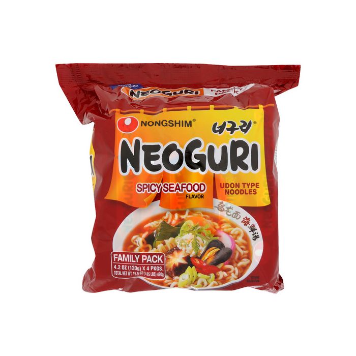 NONG SHIM: Neoguri Spicy Noodles 4Pk, 16.9 oz