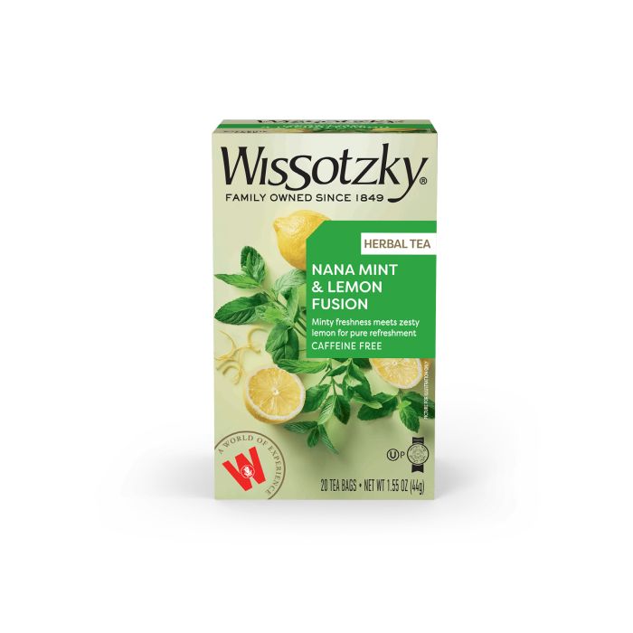 WISSOTZKY: Lemon Nana Mint Herbal Tea, 20 bg