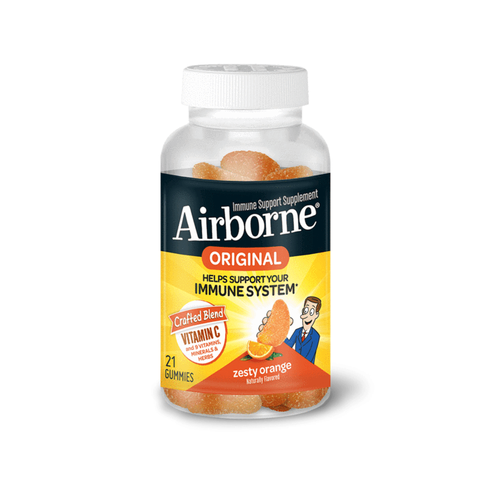 AIRBORNE: Zesty Orange Immune Support Gummies, 21 un