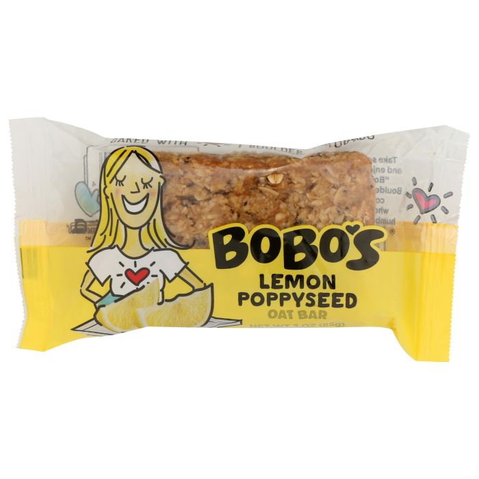 BOBOS OAT BARS: Lemon Poppyseed Oat Bar, 3 oz