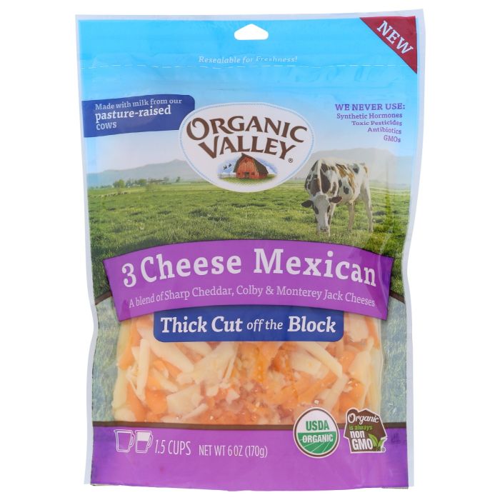 ORGANIC VALLEY: 3 Cheese Mexican, 6 oz