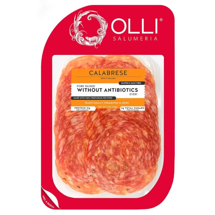 OLLI SALUMERIA: Spicy Calabrese Salami Pre Sliced, 4 oz
