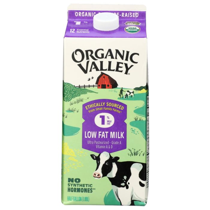 ORGANIC VALLEY: Lowfat 1 Percent Milk, 64 oz