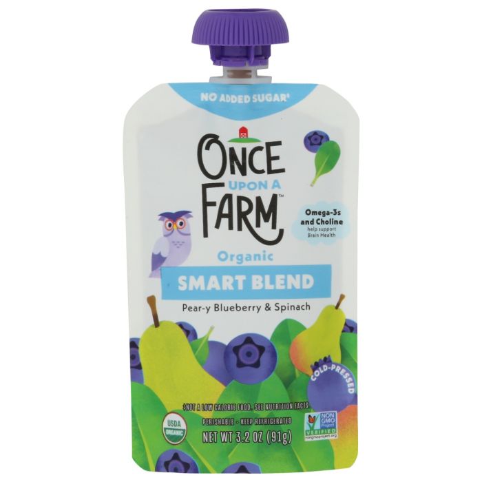 ONCE UPON A FARM: Peary Blueberry Spinach Smart Blend, 3.5 oz