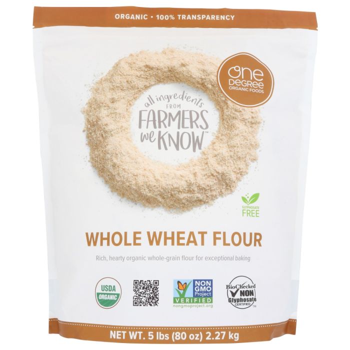 ONE DEGREE: Organic Whole Wheat Flour, 80 oz