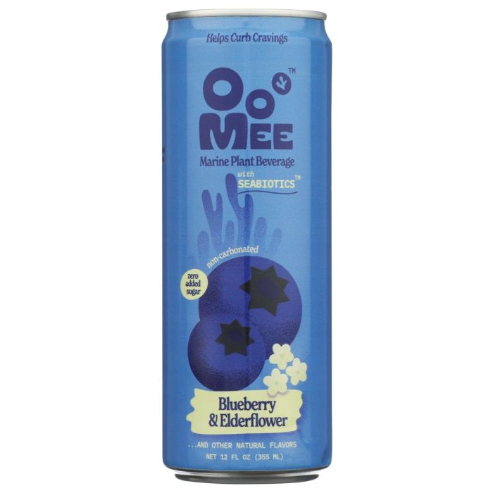 OOMEE: Blueberry and Elderflower Marine Plant Beverage, 12 fo