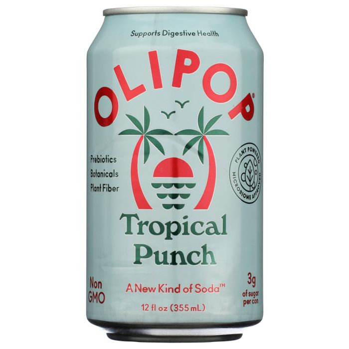 OLIPOP: Tropical Punch Soda, 12 fo
