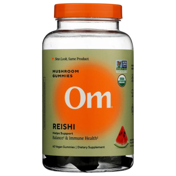 OM MUSHROOMS: Reishi Mushroom Gummies, 60 ea