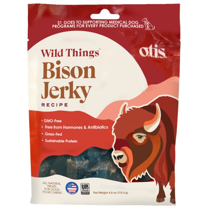 OTIS: Wild Things Bison Jerky Dog Treats, 4 oz