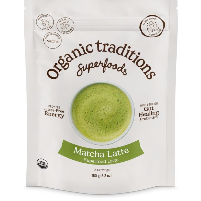 ORGANIC TRADITIONS: Matcha Latte with Probiotics, 5.3 oz