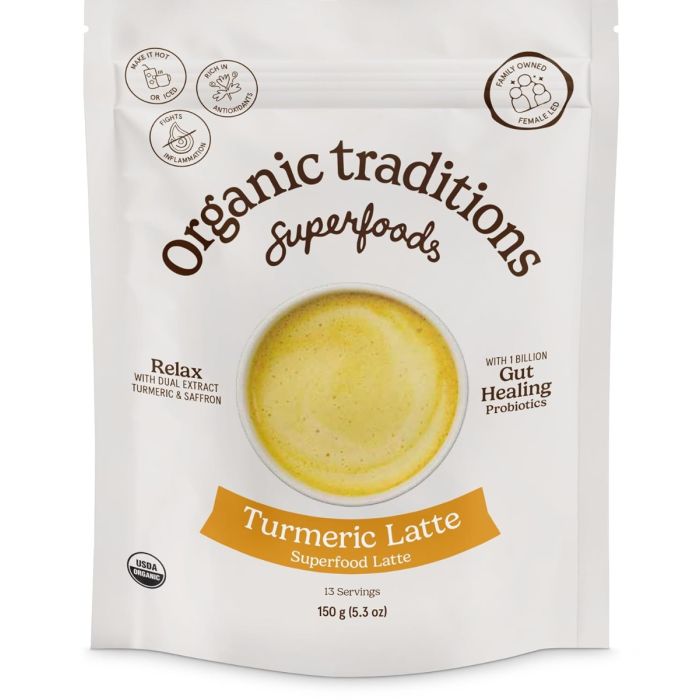 ORGANIC TRADITIONS: Turmeric Latte with Probiotics, 5.3 oz