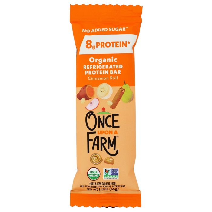 ONCE UPON A FARM: Cinnamon Roll Refrigerated Protein Bar, 1.6 oz