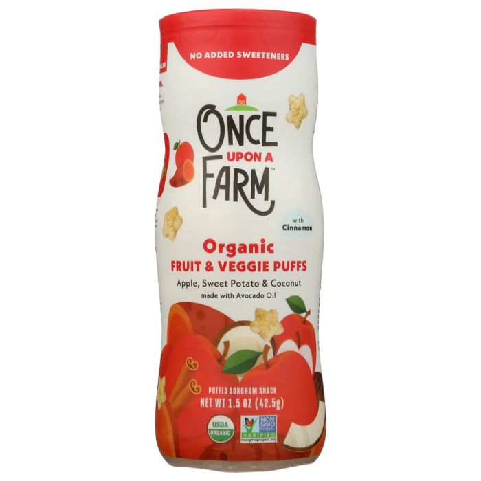 ONCE UPON A FARM: Apple Sweet Potato and Coconut Puffs, 1.5 oz