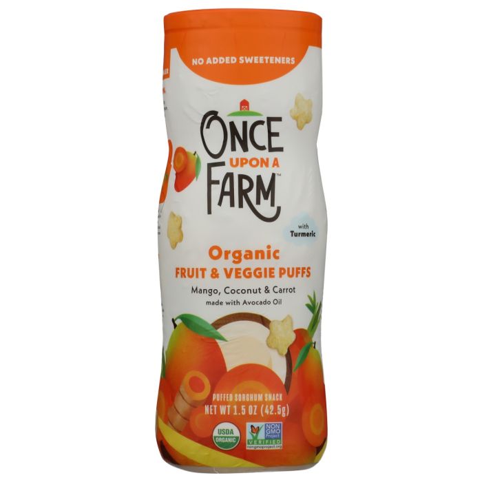 ONCE UPON A FARM: Mango Coconut and Carrot Puffs, 1.5 oz