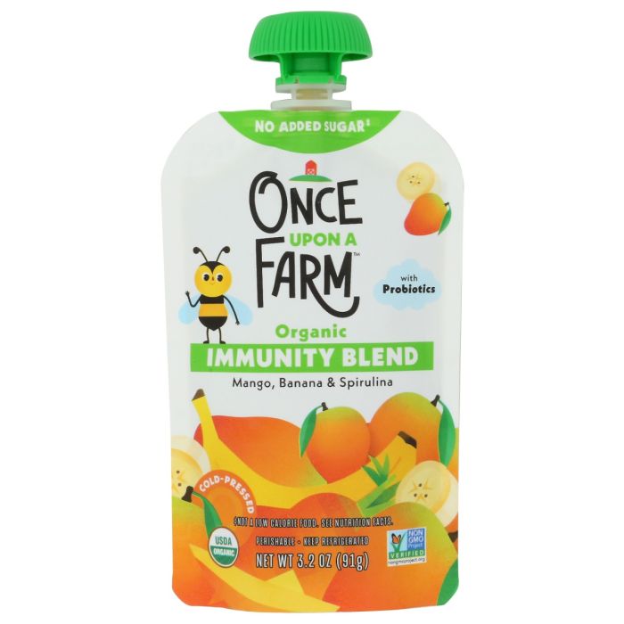 ONCE UPON A FARM: Mango Banana and Spirulina Immunity Blend, 3.2 oz
