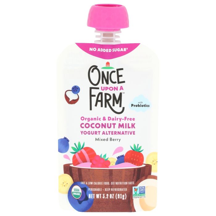 ONCE UPON A FARM: Mixed Berry Coconut Milk Yogurt Alternative, 3.2 oz