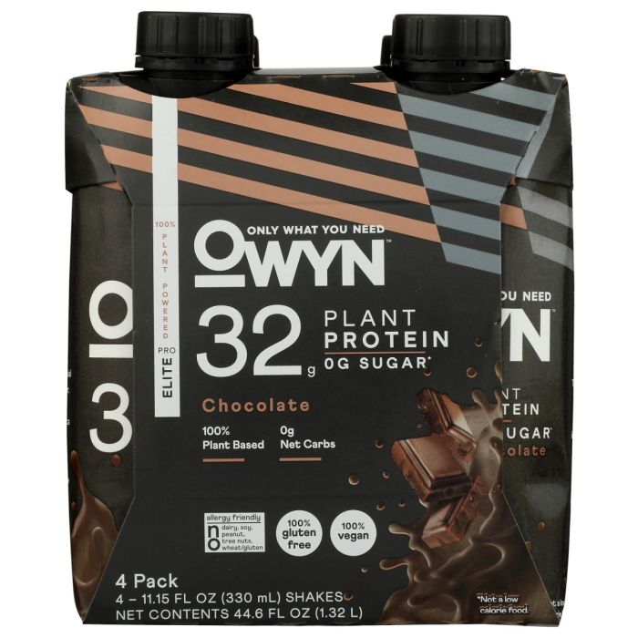 OWYN: Pro Elite Chocolate Protein Shake 4 Count, 44.6 fo