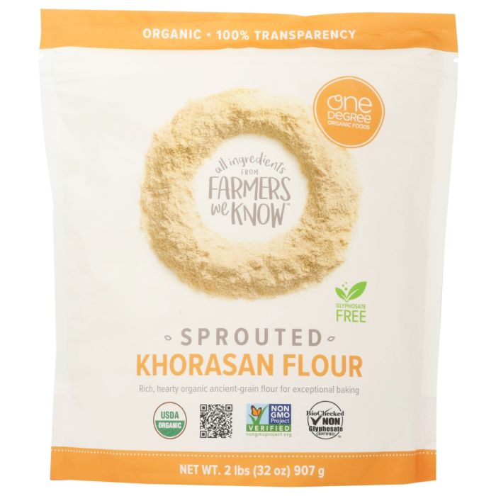 ONE DEGREE: Flour Khorasan Sprouted, 32 oz
