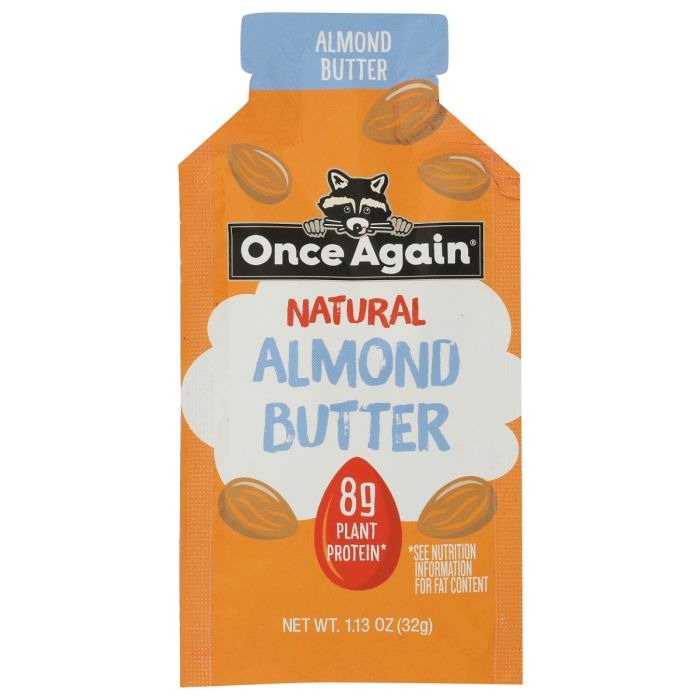 ONCE AGAIN: Natural Protein Almond Butter Spread Squeeze, 1.13 oz