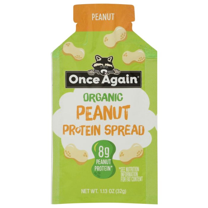 ONCE AGAIN: Organic Protein Peanut Spread Squeeze, 1.13 oz