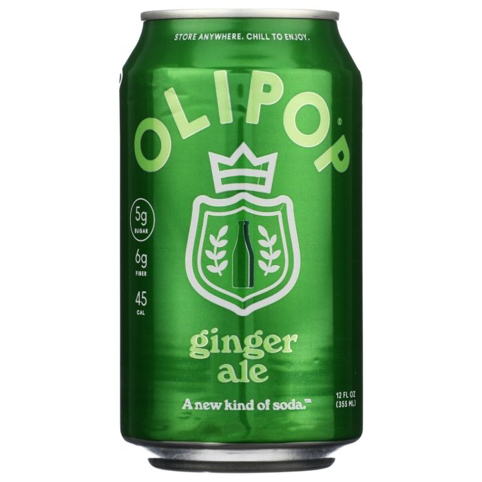 OLIPOP: Ginger Ale Soda, 12 fo