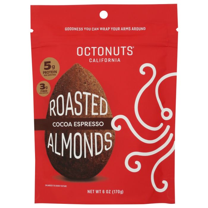 OCTONUTS: Cocoa Espresso Roasted Almonds, 6 oz