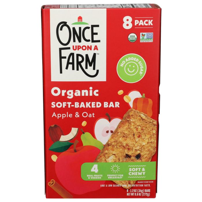 ONCE UPON A FARM: Apple and Oat Soft Baked Bar, 9.6 oz
