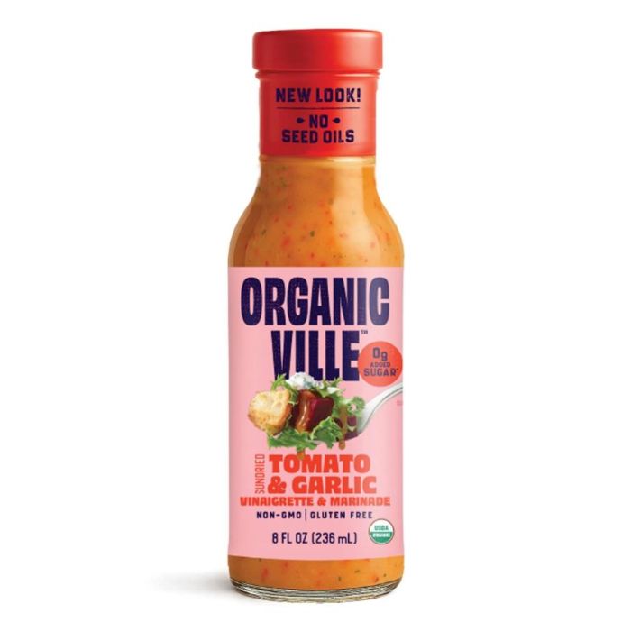ORGANICVILLE: Sundried Tomato and Garlic Vinaigrette and Marinade, 8 fo