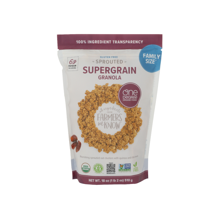 ONE DEGREE: Sprouted Supergrain Granola, 18 oz